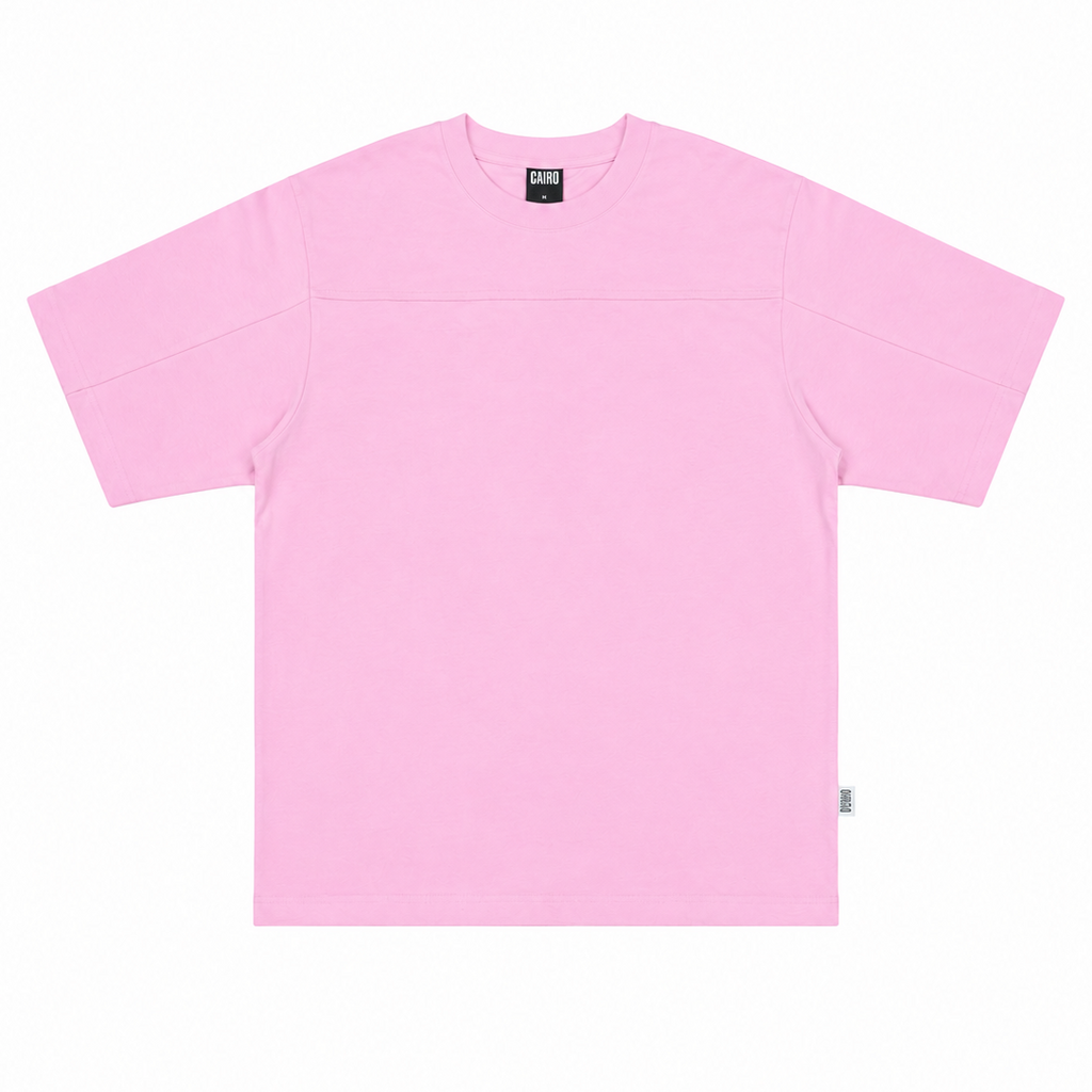 PINK EMBROIDERED LOGO T-SHIRT