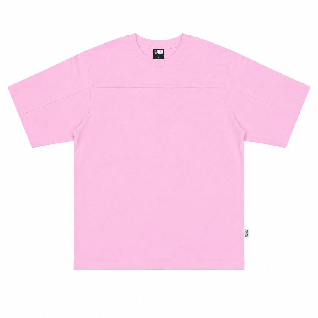 PINK EMBROIDERED LOGO T-SHIRT