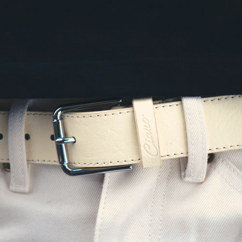 BEIGE LEATHER BELT